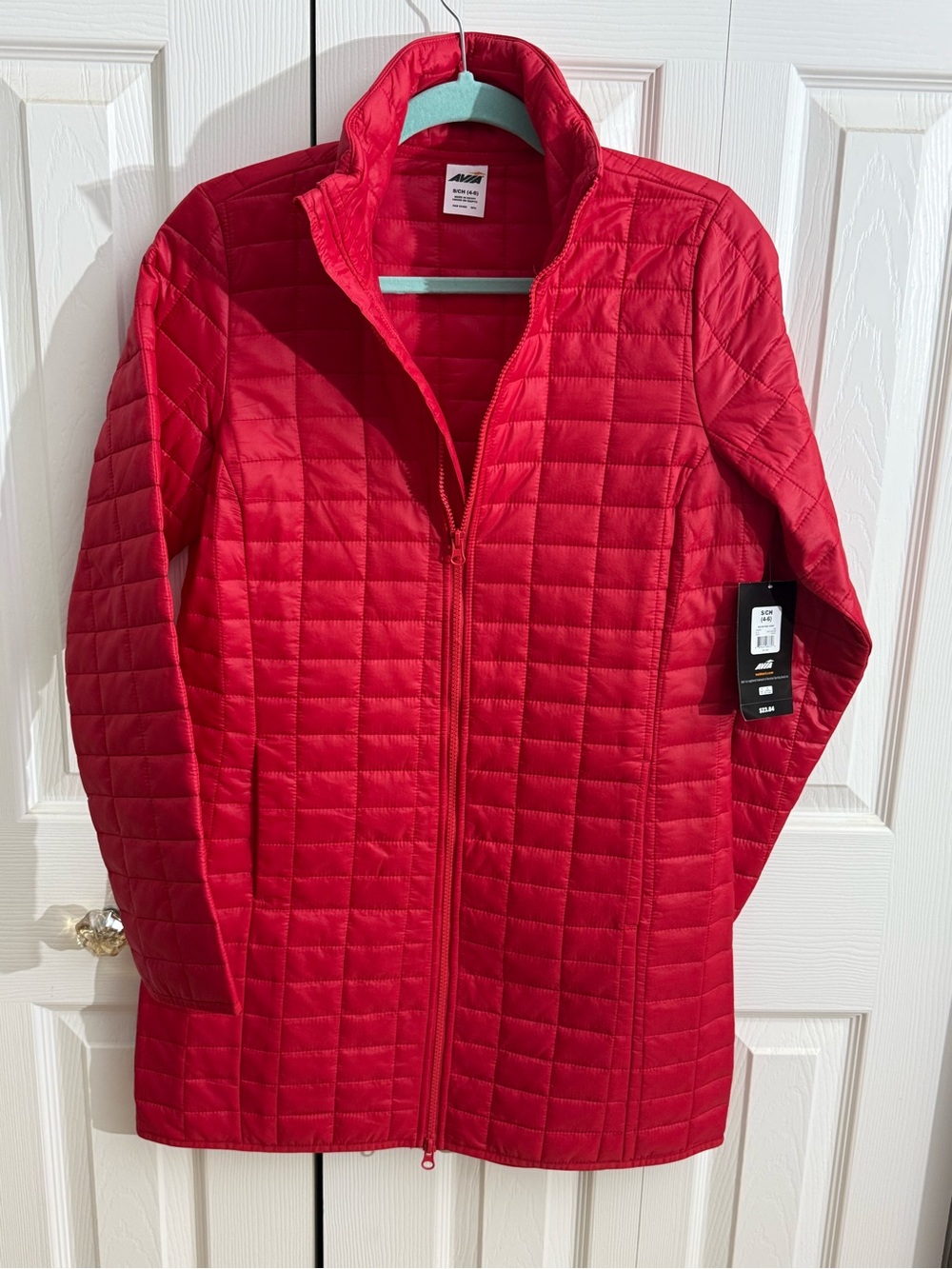 Avia Red Quilted Packable Puffer Jacket
